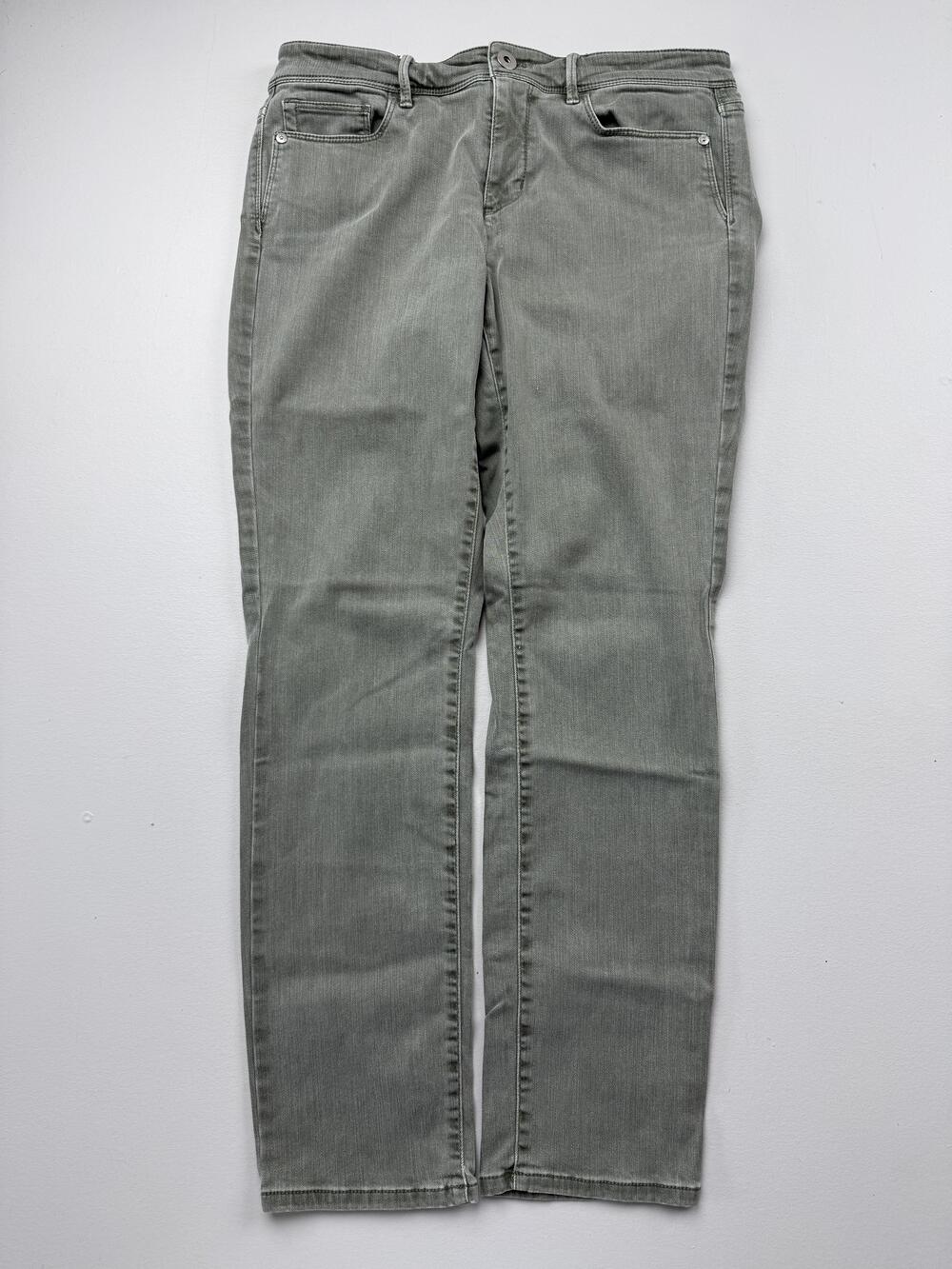J. Jill Denim Jeans Womens 8 Gray Authentic Fit Slim Ankle Charcoal Denim Pants